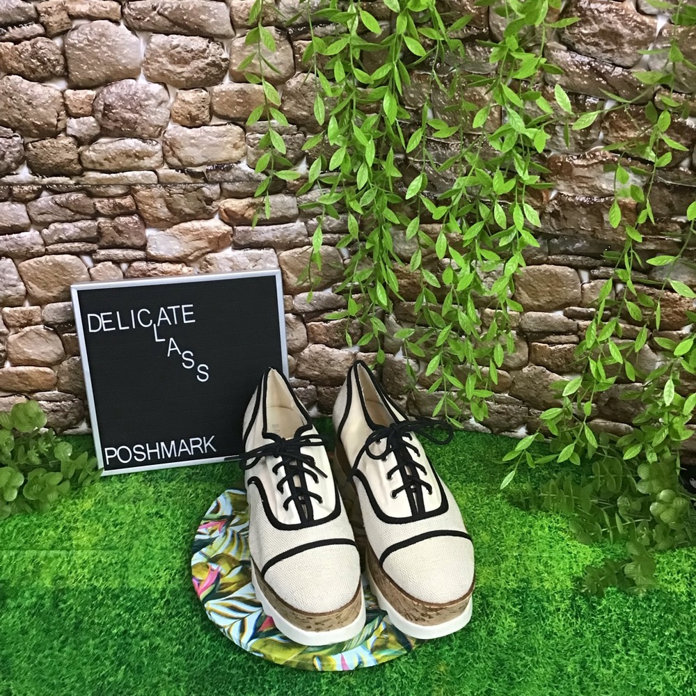 Bamboo platform oxford sneaker